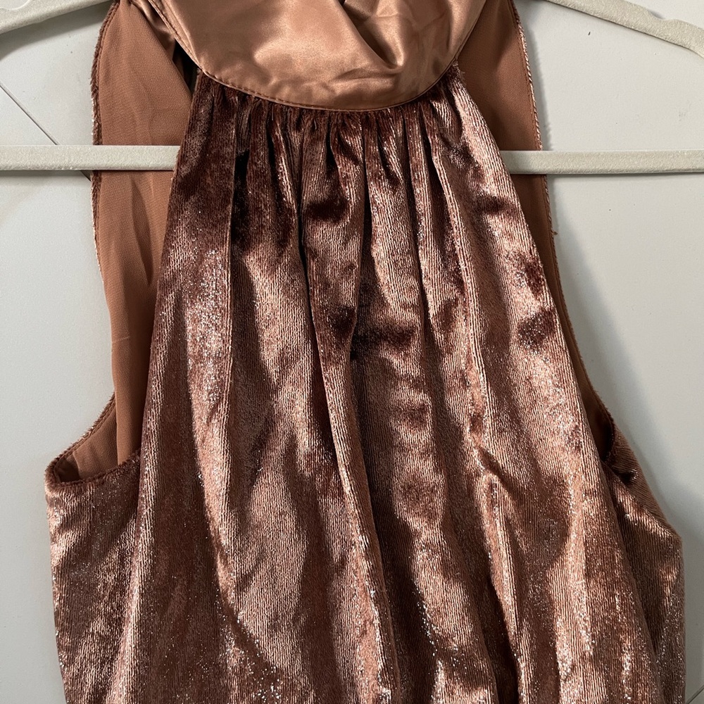Ramy Brook Elegant Ellin Shimmer Velvet Halter Dress size small - Picture 5 of 5
